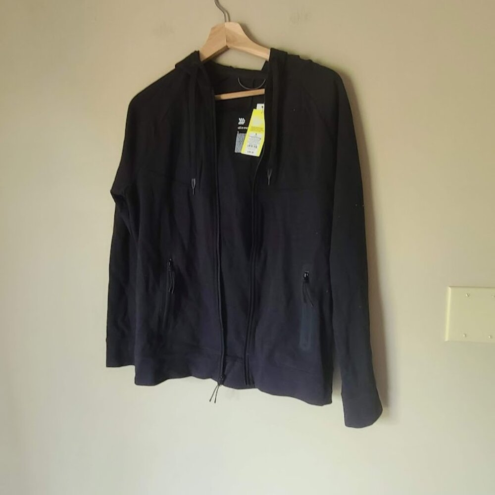 All in Motion Siro Ponte Full Zip Hoodie, Size S, Black